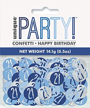 Birthday Table Confetti - Various Ages - Blue