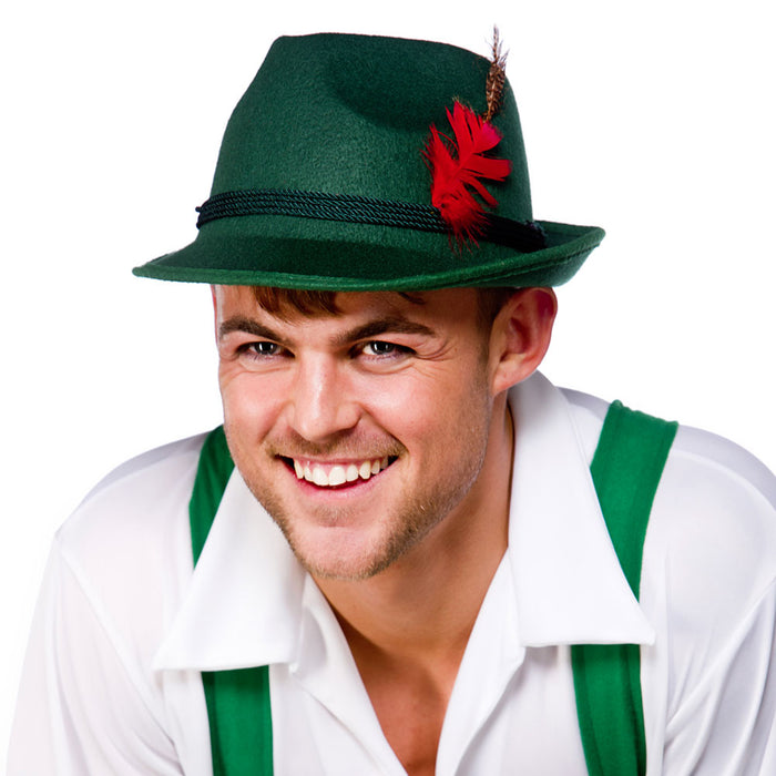 Felt Oktoberfest Hat - Green