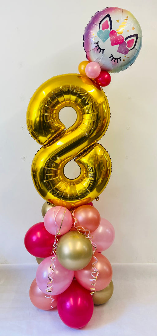 Number Balloon Column - Unicorn Theme - The Ultimate Balloon & Party Shop