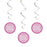 Birthday Hanging Swirl Decs - Pink