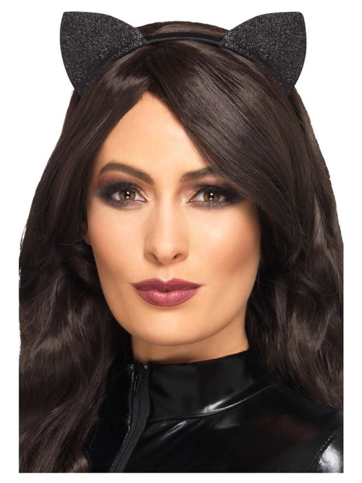 Cat Animal Ears - Black Glitter - The Ultimate Balloon & Party Shop
