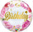 Birthday Bubble Balloon -  Pink Flowers