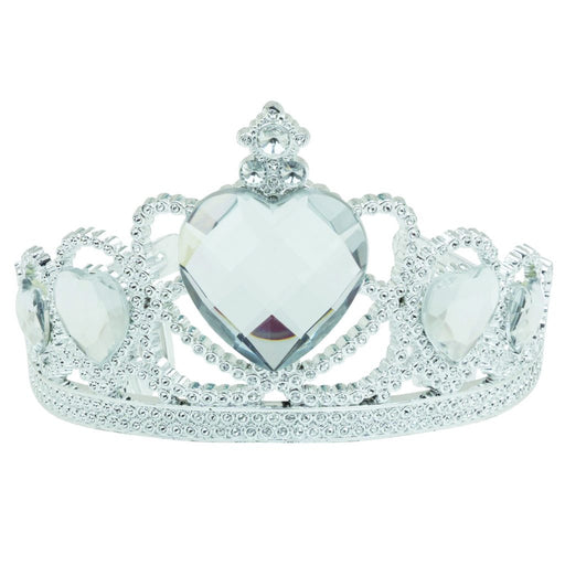 Tiara With Large Stones - Silver
