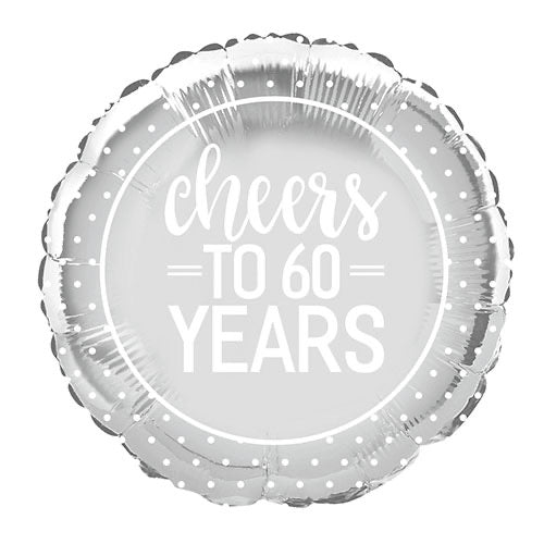 Cheers To 60 Years Anniversary Balloon - The Ultimate Balloon & Party Shop