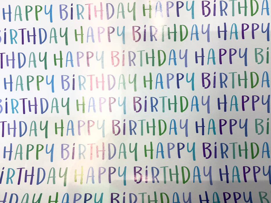 Birthday Gift Wrap - Birthday Blue - The Ultimate Balloon & Party Shop