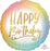 Happy Birthday Foil Balloon - Golden Ombre