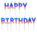 Happy Birthday Individual Letter Candles - rainbow