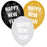 Happy New Year Latex Balloons - Black, Gold & Silver. - The Ultimate Balloon & Party Shop