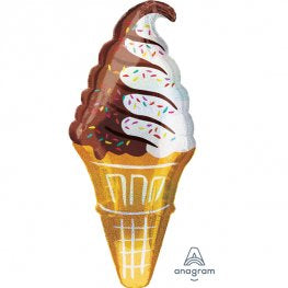 41” Ice Cream Supershape Balloon - Chocolate