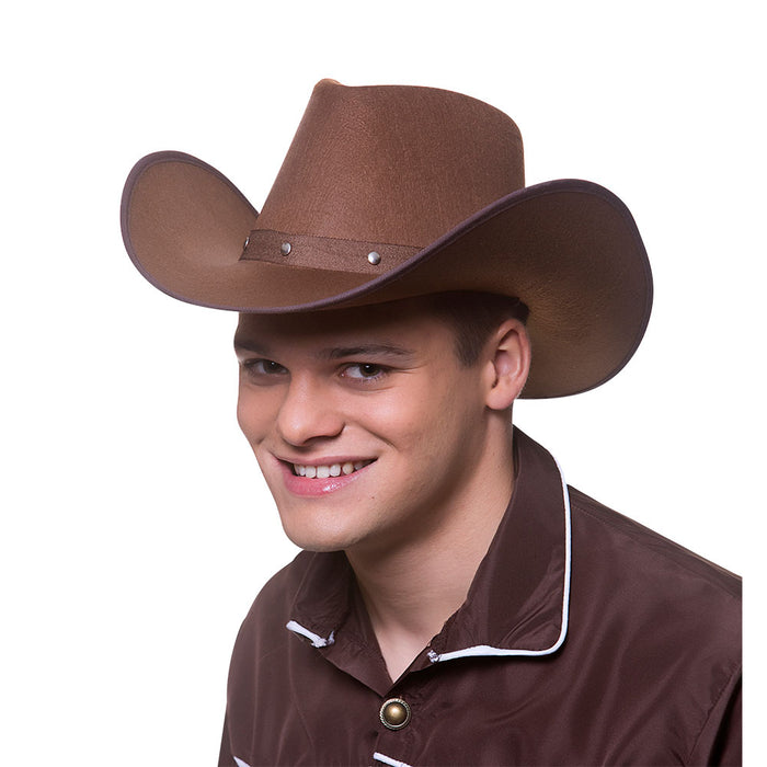 Texan Cowboy Hat - Dark Brown
