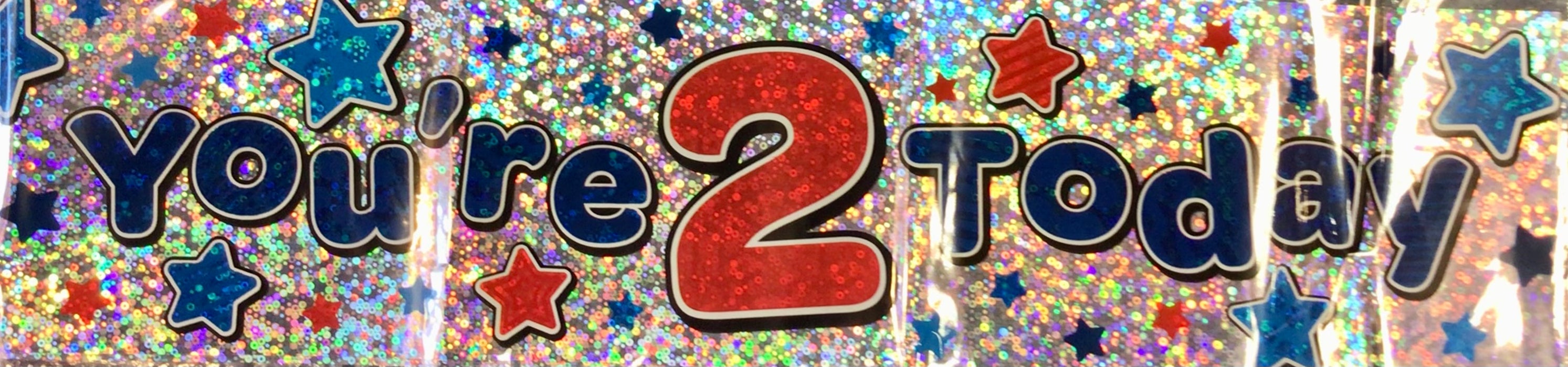 Age 2 Birthday Banner