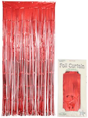 Tinsel Curtain - Red