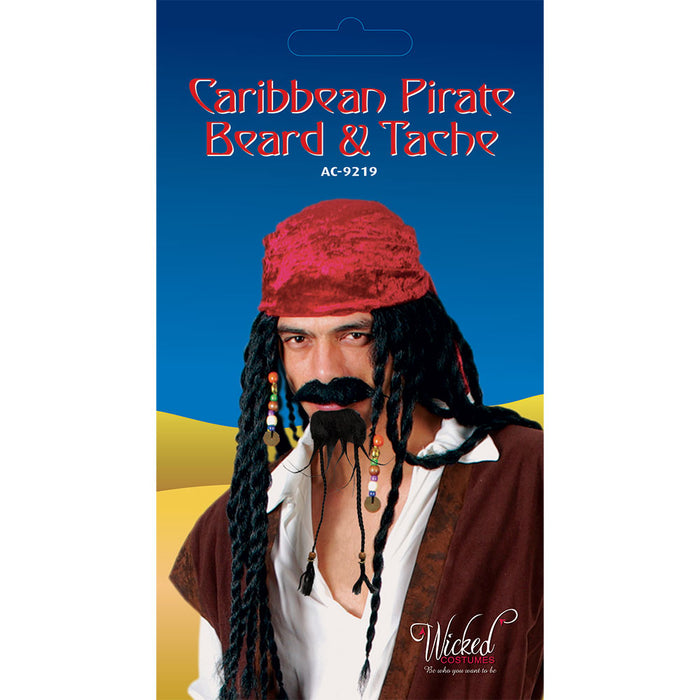 Caribbean Pirate Facial Hair Set