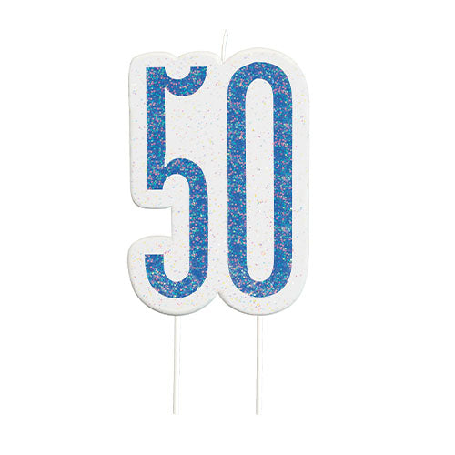 Wax Age 50 Candle - Blue