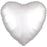 Heart Shaped Foil Balloon - Silk White