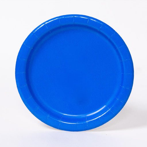 Round Paper Plates - Royal Blue