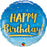 18" Foil Happy Birthday - Blue & Gold - The Ultimate Balloon & Party Shop