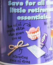 Retirement Fun Tin Money Box