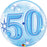 50th Birthday Deco Bubble Balloon -  Blue - The Ultimate Balloon & Party Shop