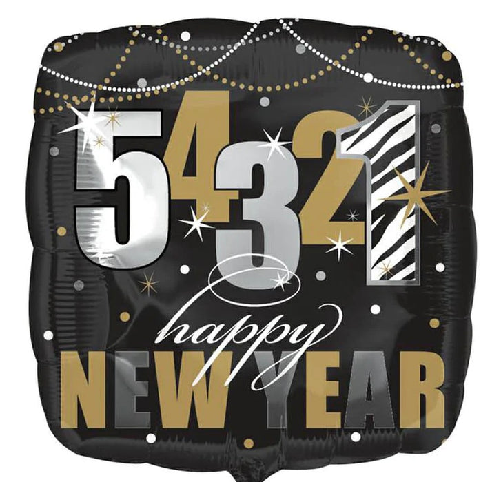 Happy New Year Foil Balloon - Countdown
