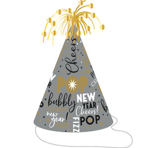 New Years Eve Foil Cone Hat - The Ultimate Balloon & Party Shop