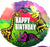 18" Foil Birthday Dino skeletons Balloon