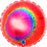 Circle Shaped Holographic Foil Balloon - Red
