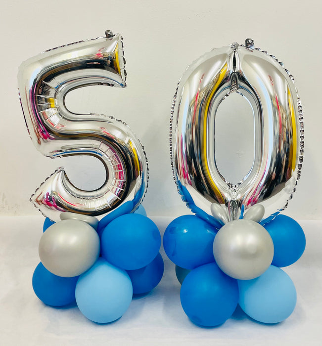 Mini Table Top Balloon Stacks - Blue