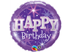 18" Foil Happy Birthday  - Purple Dazzle - The Ultimate Balloon & Party Shop