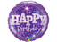 18" Foil Happy Birthday  - Purple Dazzle - The Ultimate Balloon & Party Shop