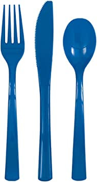 Plastic Cutlery Set (18pk) - Blue