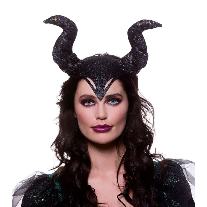 Gothic Demon Horns - Black