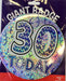 Jumbo 30th Birthday Badge - The Ultimate Balloon & Party Shop