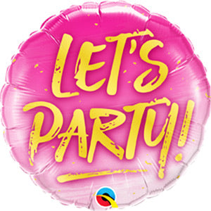 18" Foil Balloon - Let’s Party Pink - The Ultimate Balloon & Party Shop