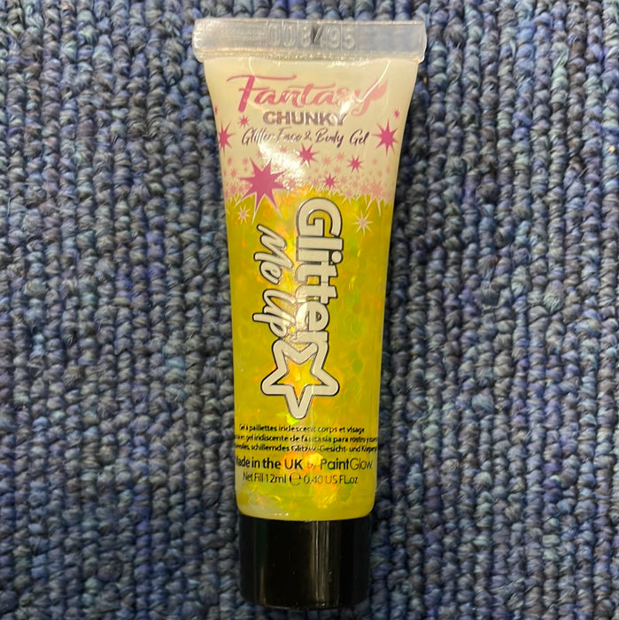 Glitter Face & Body Gel - Yellow