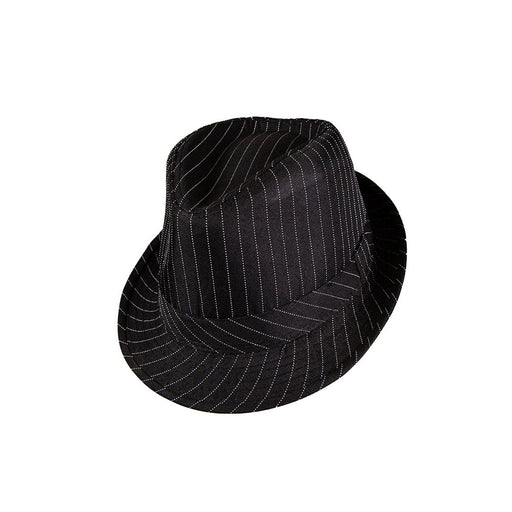 Pinstriped Gangster Trilby Hat.