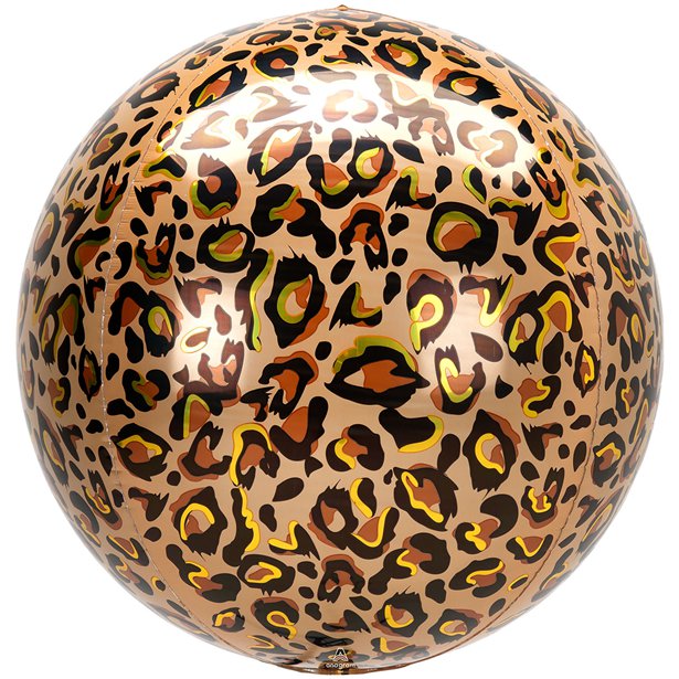 Orb Foil Balloon - Leopard Print