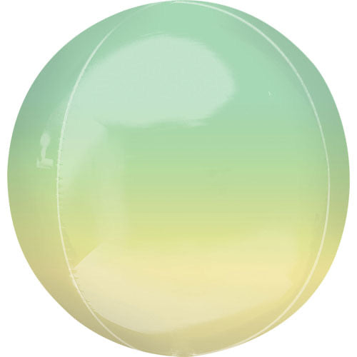 Orb Ombré Foil Balloon - Green & Yellow - The Ultimate Balloon & Party Shop