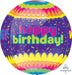 Orb Happy Birthday Foil Balloon - Bright Sprinkles - The Ultimate Balloon & Party Shop