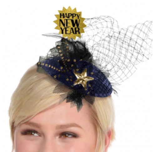 Midnight HNY Clip On Couture Hat - The Ultimate Balloon & Party Shop
