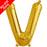 Mini Air Fill  Letter 'V' Foil Balloon - Gold - The Ultimate Balloon & Party Shop