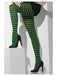 Striped Opaque Tights - Black/Green - The Ultimate Balloon & Party Shop