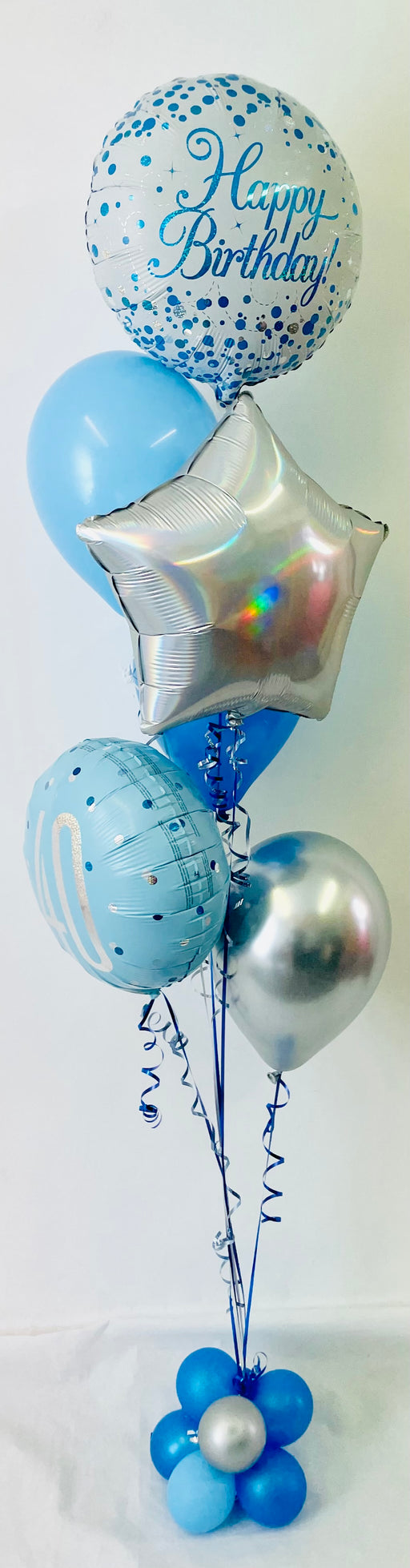 Blue Glitz Large Mixed Balloon Display