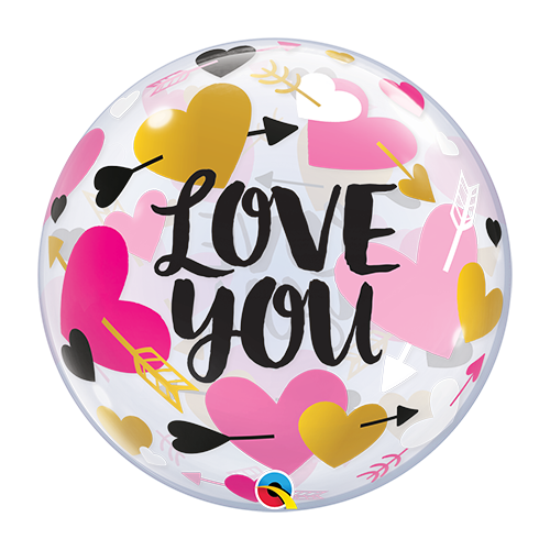 22” Deco Bubble Clear Balloon - Love You