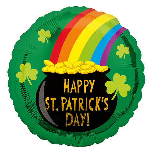 18” St Patrick’s Day Foil Balloon (Lucky Rainbow)