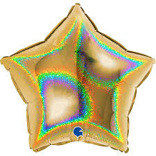 36” Large Foil Star Balloon - Gold