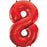 Number 8 Foil Balloon Red