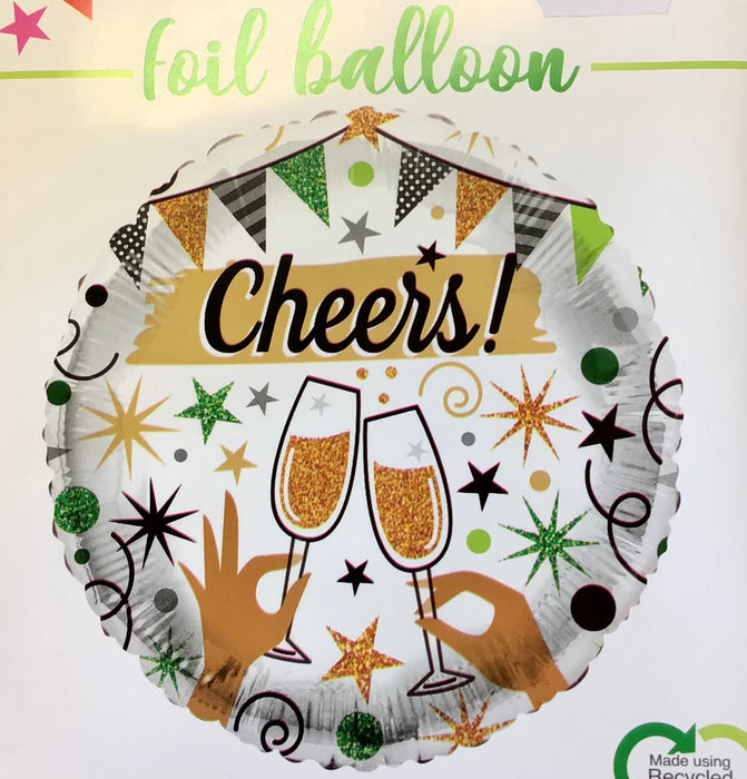 18" Foil Cheers Printed Balloon