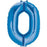 Mini Air Fill Number 0 Foil Balloon - Blue