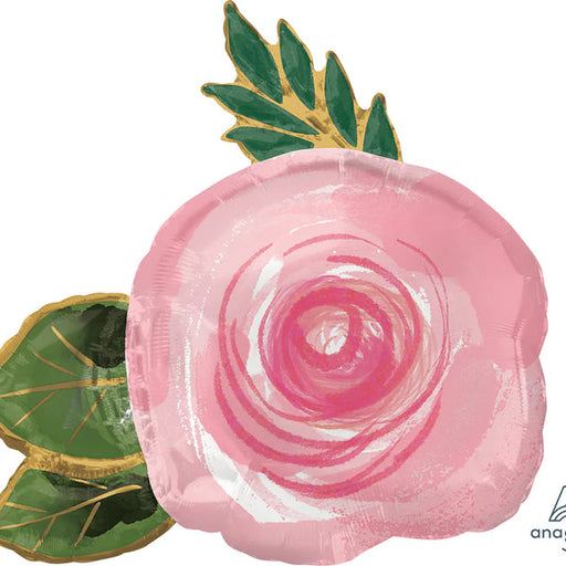 30" Foil Pink Flower Shape Balloon